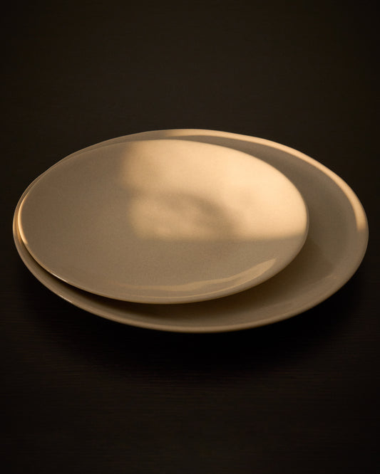 Assiette à dessert Aderno en céramique couleur ivoire
