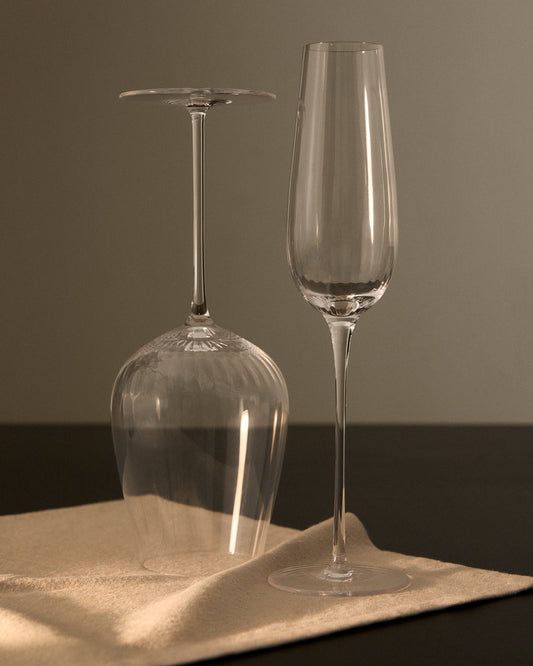 Coupe à champagne Davel en verre transparent 21,5 cl