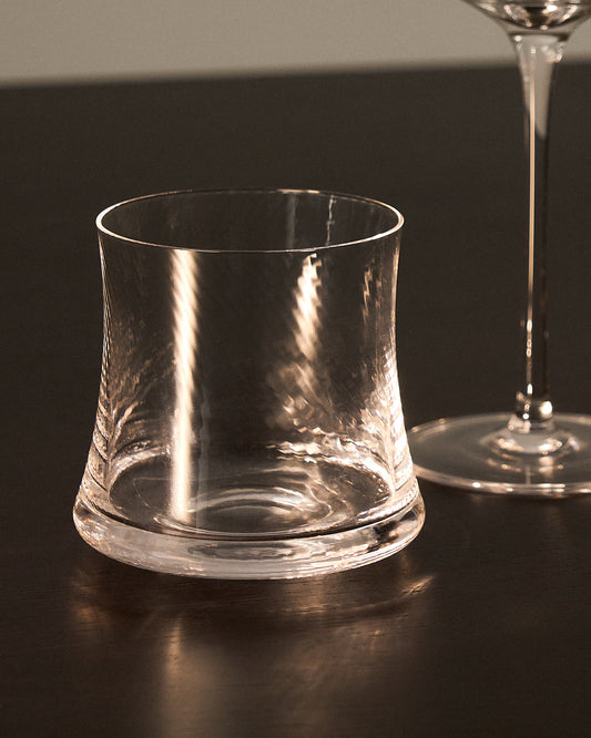 Verre à vin transparent Auri avec relief 34 cl
