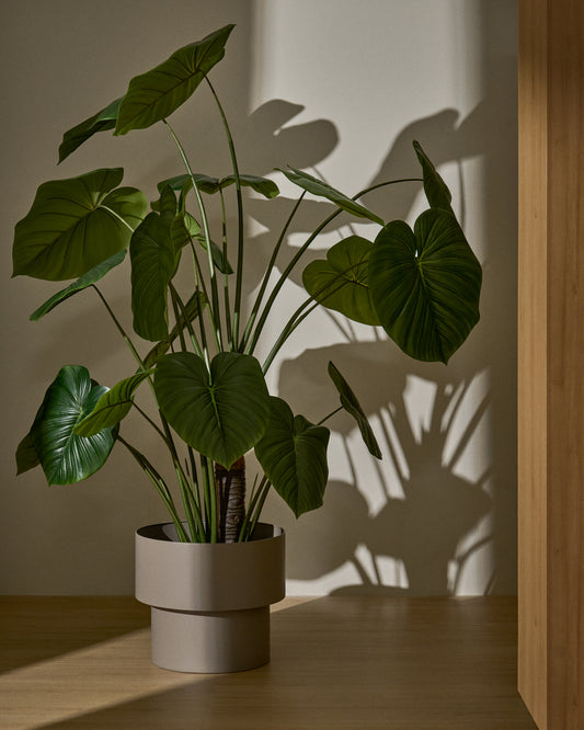 Cache-pot rond Mash en métal noir Ø 41 cm