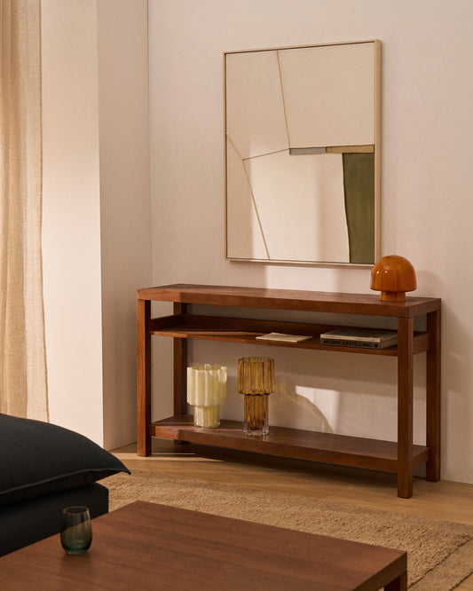 Console Norani en bois et placage d’acacia 140 x 80 cm