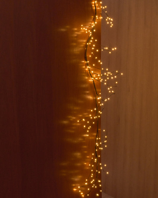 Brown Java LED light-up garland 30 cm