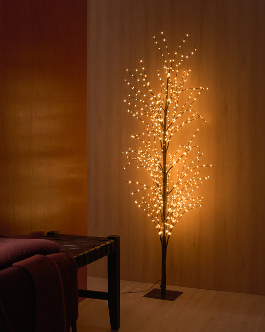 Brown Voriel LED light-up tree 168 cm