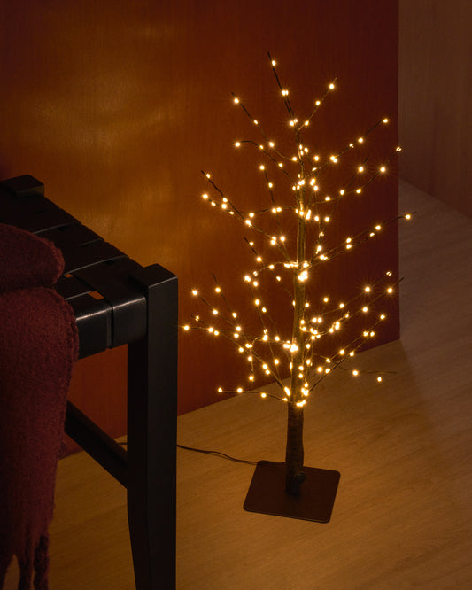 Brown Voriel LED light-up tree 70 cm