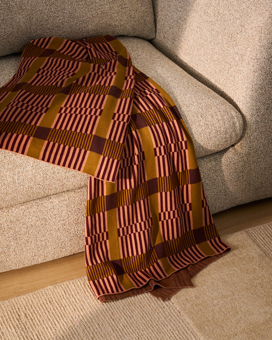 Ately 100% cotton multicoloured blanket 130 x 170 cm