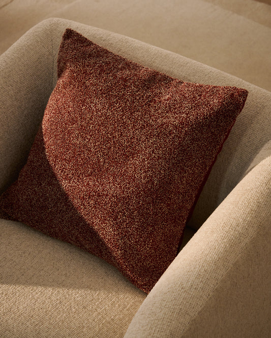 Olinan maroon bouclé melange cushion cover 50 x 50 cm