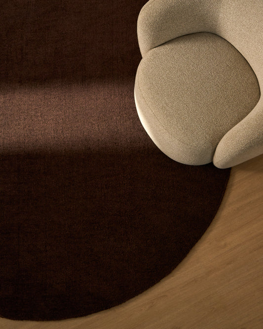 Tapis rond Empuries marron Ø 200 cm