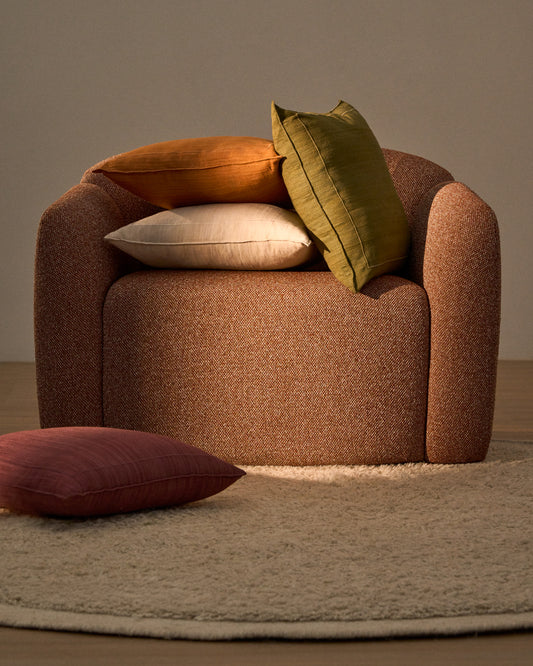 Brellet green silk cushion cover 45 x 45 cm