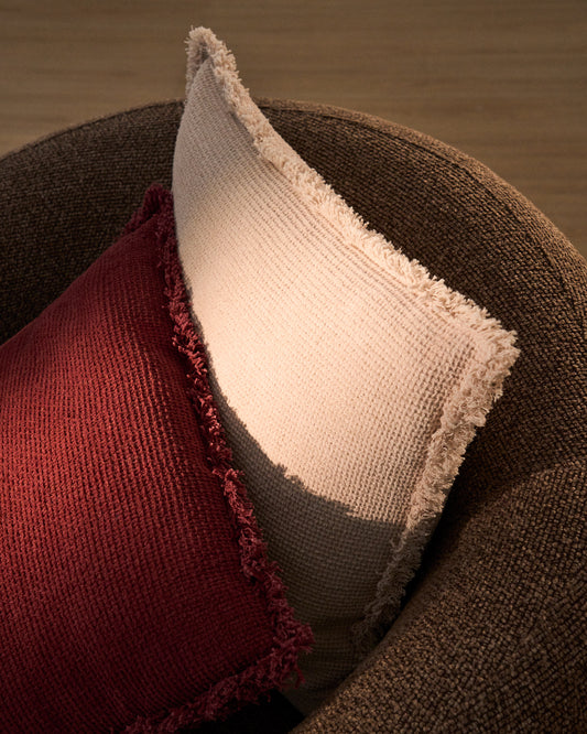 Housse de coussin Meral écru 45 x 45 cm
