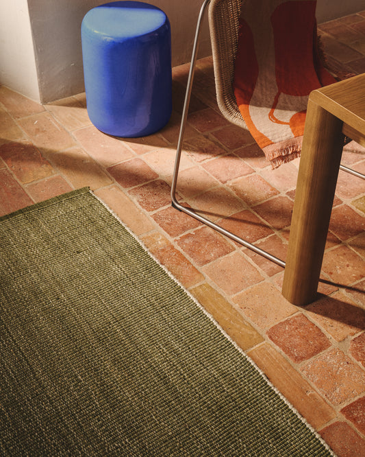 Tapis Tirla 100 % PET vert 200 x 300 cm