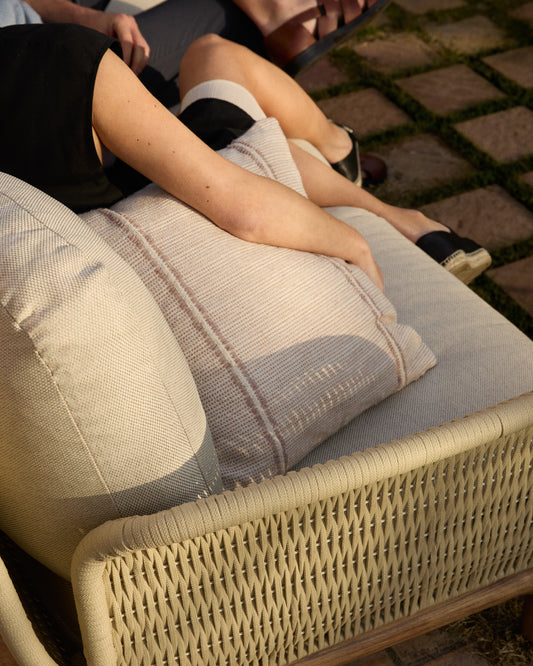 Housse de coussin Drati 100 % PET beige 45 x 45 cm