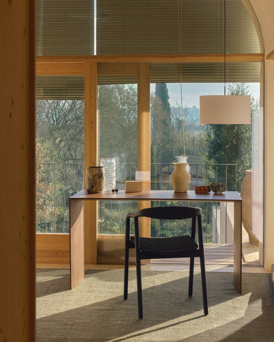 Table de travail Litto en placage de noyer FSC Mix Credit 140 x 60 cm