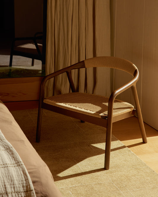 Tapis Eloda en laine et viscose moutarde 160 x 230 cm