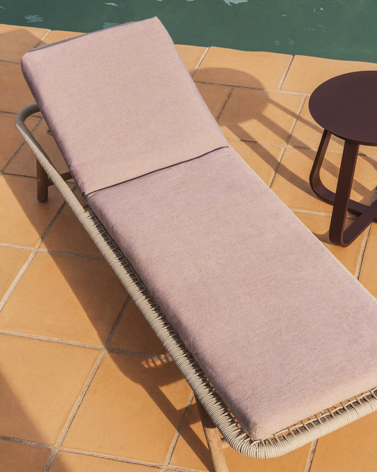 Coussin Maoni pour bain de soleil 100 % PET beige 50 x 175 cm