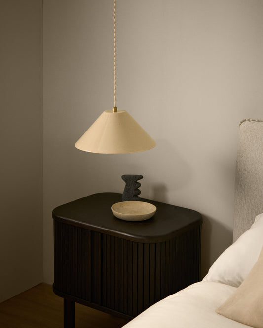 Suspension Ceren en céramique beige