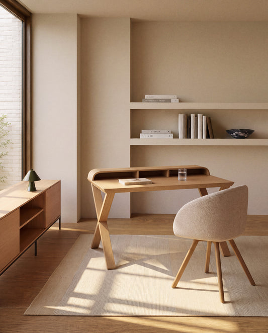 Bureau Dilare en placage de chêne 120 × 85 cm