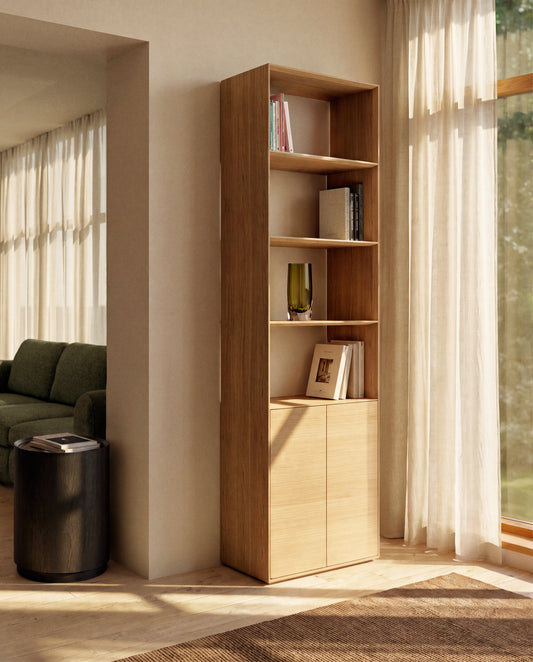 Étagère Visala en placage de chêne 60 x 209 cm FSC Mix Credit