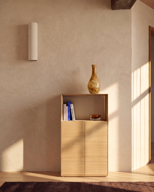 Étagère Visala en placage de chêne 60 x 106 cm FSC Mix Credit