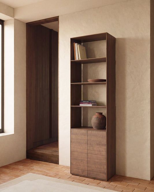 Étagère Visala en placage de noyer 60 x 209 cm FSC Mix Credit