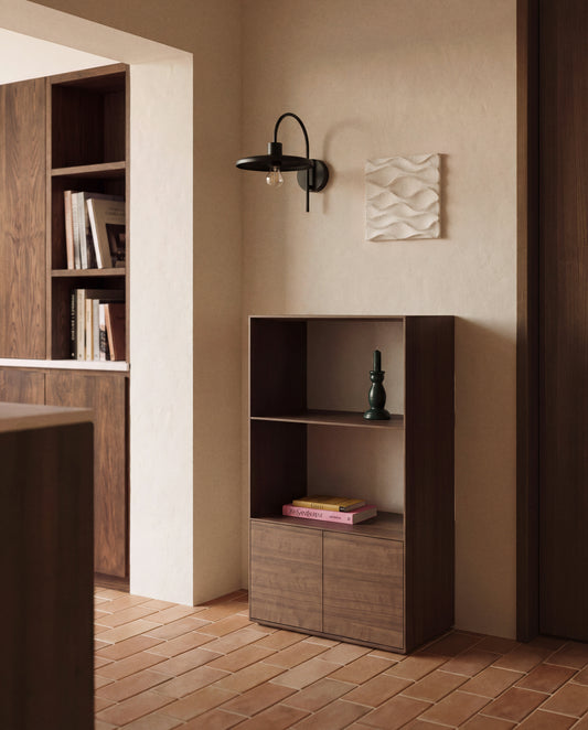 Visala with 1 visible shelf walnut-veneer shelf 60 x 106 cm FSC Mix Credit