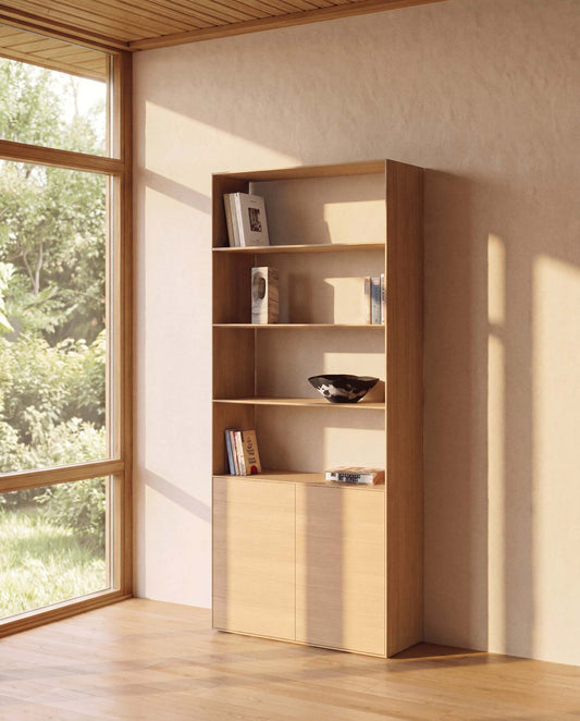 Étagère Visala en placage de chêne 60 x 209 cm FSC Mix Credit