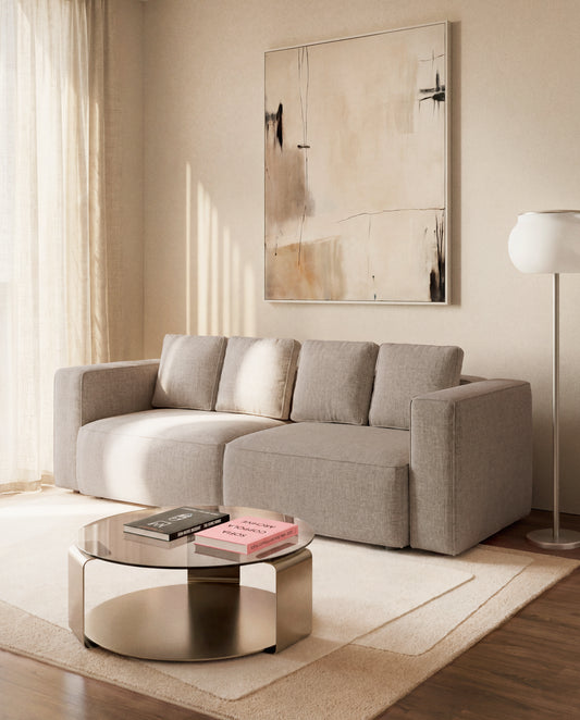 Nolira ecru linen blend curtain 140 x 270 cm