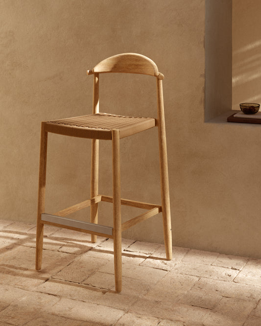 Tabouret Nina bois d'acacia hauteur 76 cm FSC 100%