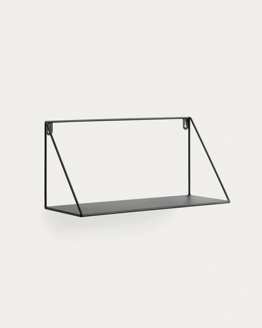 Étagère Teg triangle en acier avec finition noire 40 x 20 cm