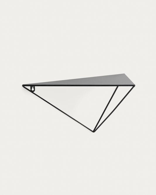 Étagère Teg prisme en acier avec finition noire 40 x 20 cm