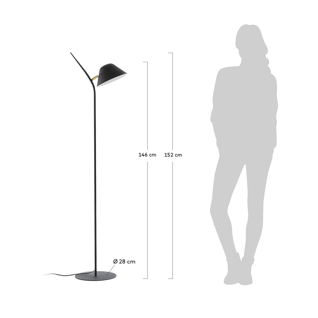 Aurelia floor lamp in steel with black finish