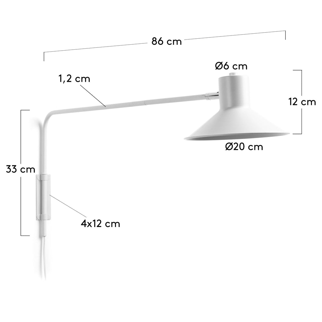 Applique Aria en acier avec finition blanche