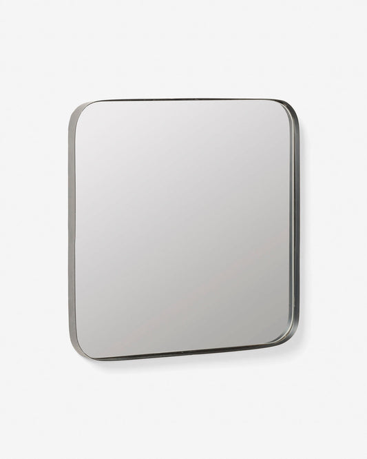 Miroir mural Marco métal noir 40 x 40 cm