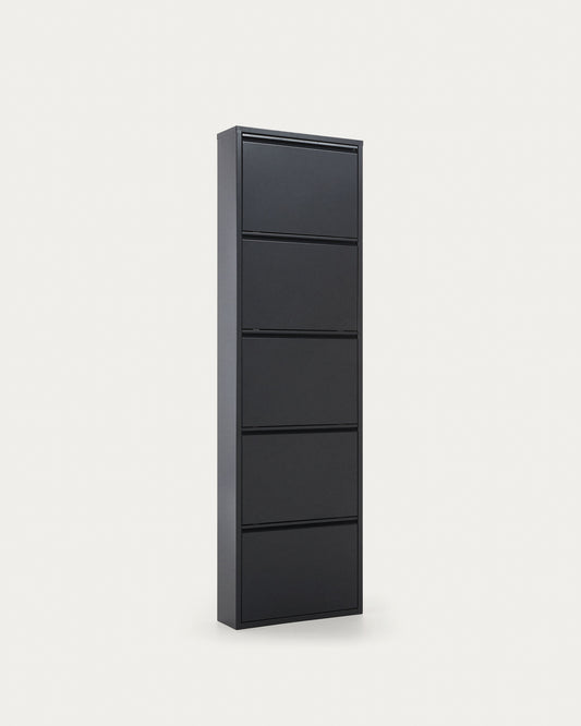 Meuble à chaussures Ode 50 x 168,5 cm 5 portes gris foncé