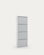 Shoe rack Ode 50 x 136 cm 4 doors metal grey