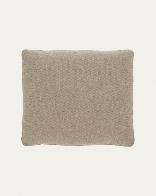 Coussin Blok en chenille beige 50 x 60 cm