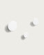 Lot Nadua de 3 patères en bois de hêtre couleur blanche
