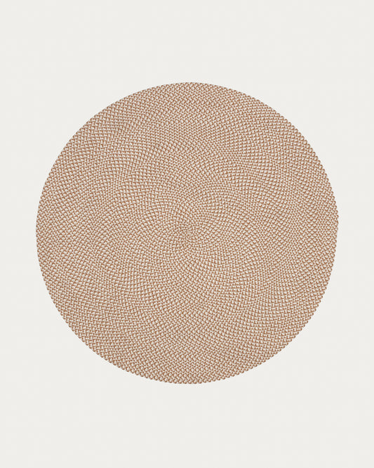 Tapis rond Rodhe 100 % PET beige Ø 150 cm