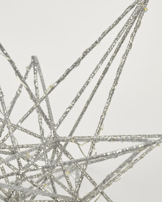 Grande étoile lumineuse Nicoletta argentée