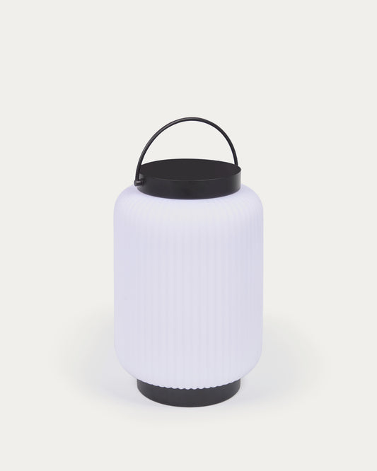 Lampe de table d'extérieur Verona en polyéthylène et métal avec finition noire