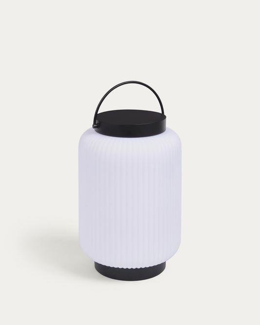Lampe de table d'extérieur Verona en polyéthylène et métal avec finition noire