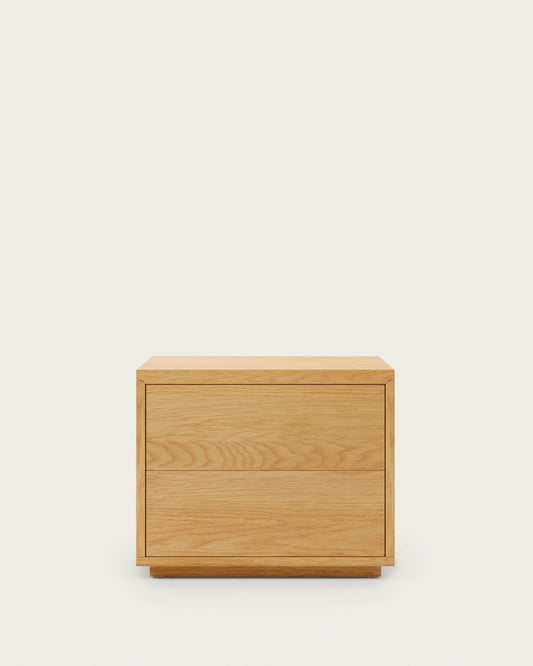 Table de chevet Abilen en placage de chêne 53 x 44 cm FSC 100 %
