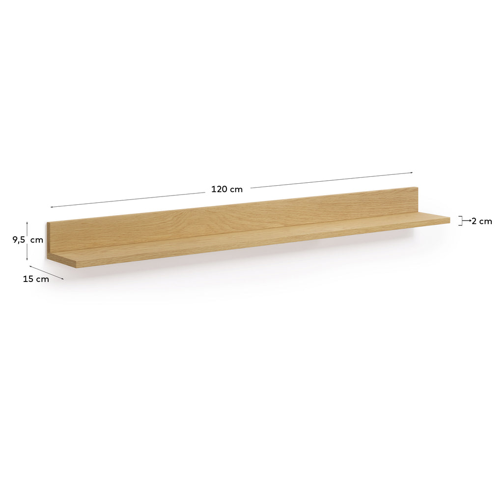 Étagère Abilen en placage de chêne 120 x 15 cm FSC 100 %