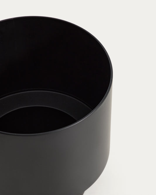 Mash black metal planter Ø 28 cm