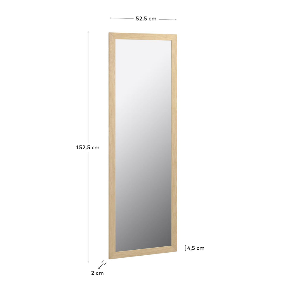 Miroir Wilany 52,5 x 152,5 cm avec finition naturelle