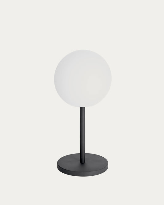 Outdoor Dinesh table lamp in black steel