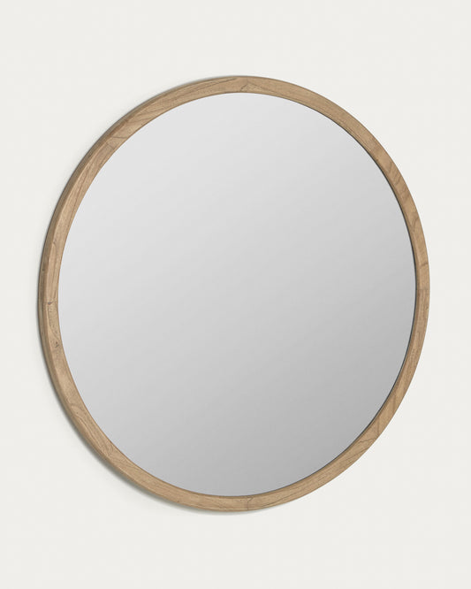 Miroir rond Alum bois de mindi Ø 100 cm