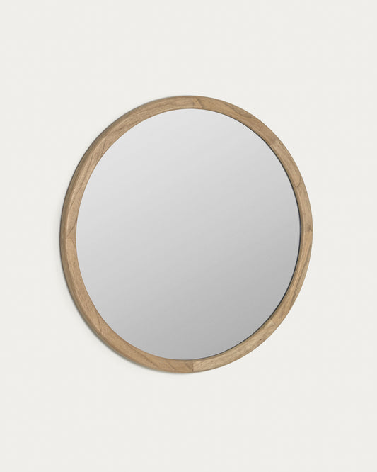 Miroir rond Alum bois de mindi Ø 80 cm