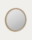 Alum round solid mindi wood mirror 80 cm