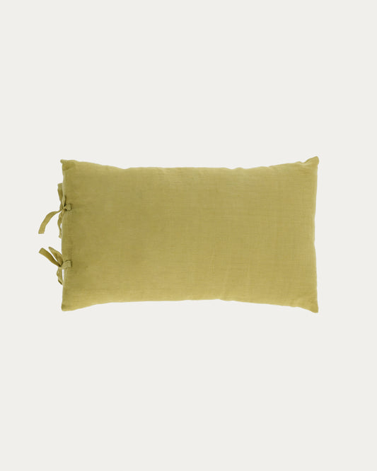 Housse de coussin Tazu 100% lin vert 30 x 50 cm