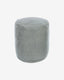 Pouf rond Brunetta en velours turquoise clair Ø 40 cm
